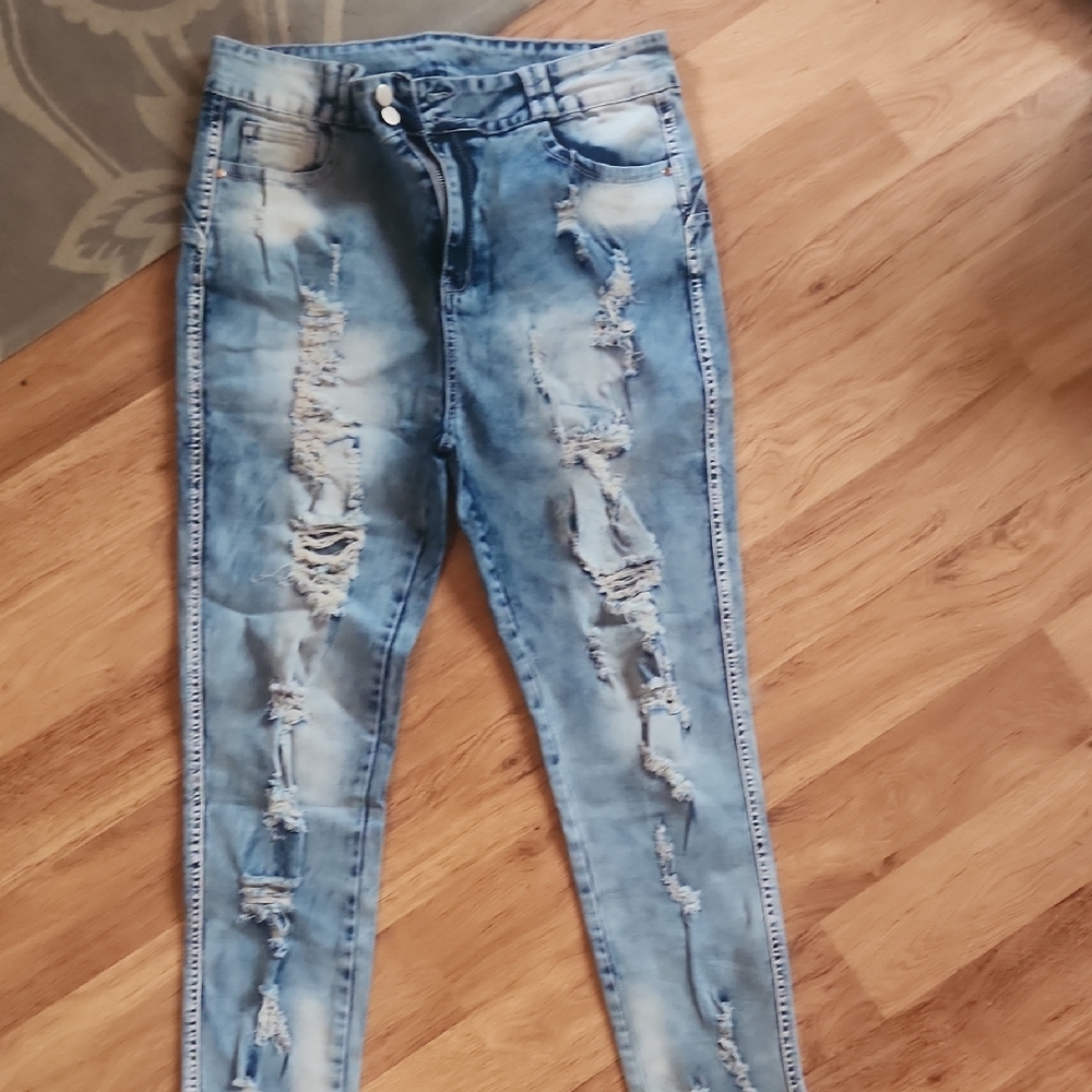 Distressed Blue Women's Jeans